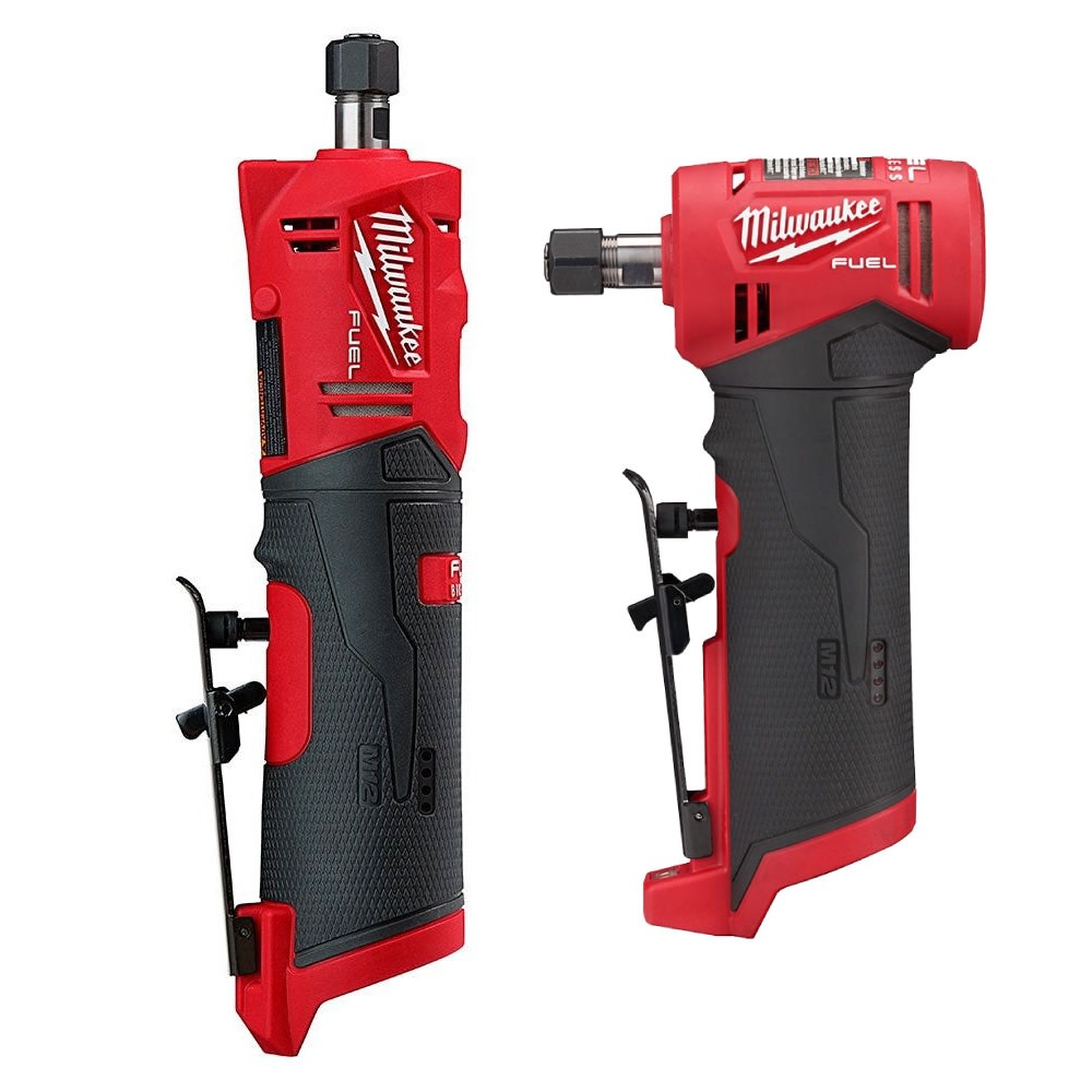 Milwaukee M12 FUEL Straight Die Grinder and Right Angle Die Grinder Bare Tools 2486-20-2485-20 from Milwaukee