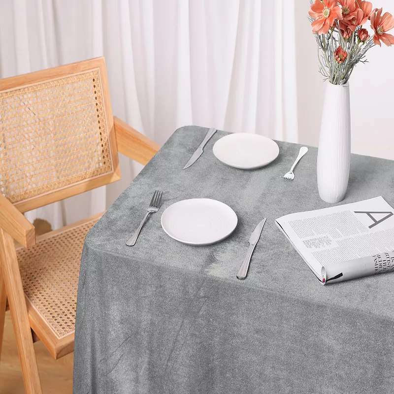 Rectangle Wrinkle Resistant Washable Polyester Table Cover 1 Pc， 63 X 126