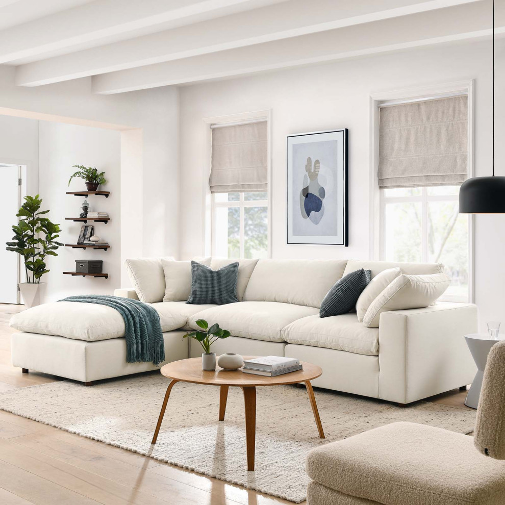 Commix Down Filled Overstuffed 4 Piece Sectional Sofa Set   Transitional   Sectional Sofas   by Modway  Houzz