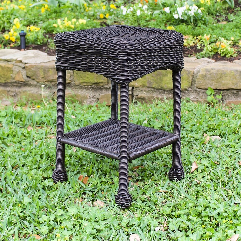 International Caravan Chelsea Resin Wicker Side Table