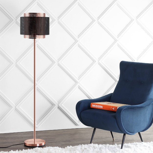 Metal Tribeca Floor Lamp includes Led Light Bulb Copper Jonathan Y