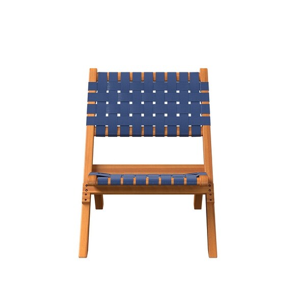 Sava IndoorOutdoor Folding Chair in Navy Blue Webbing