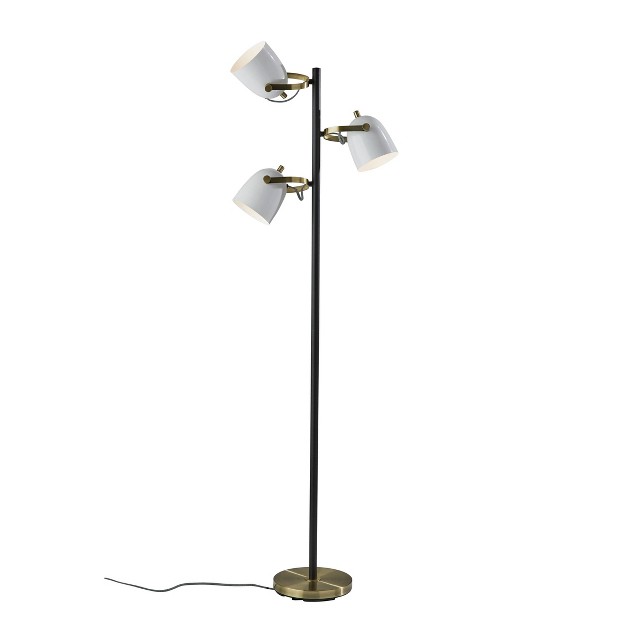 Casey Tree Lamp Black white brass Adesso