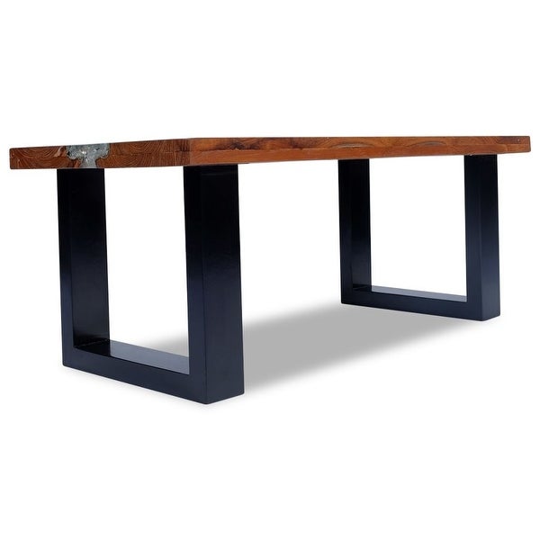 vidaXL Coffee Table Teak Resin 39.4