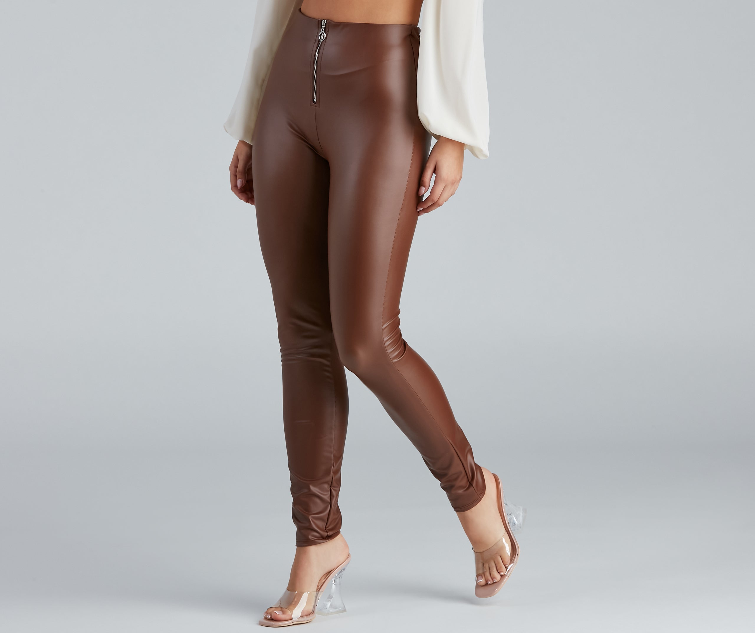 Steal The Scene High Waist Faux Leather Leggings