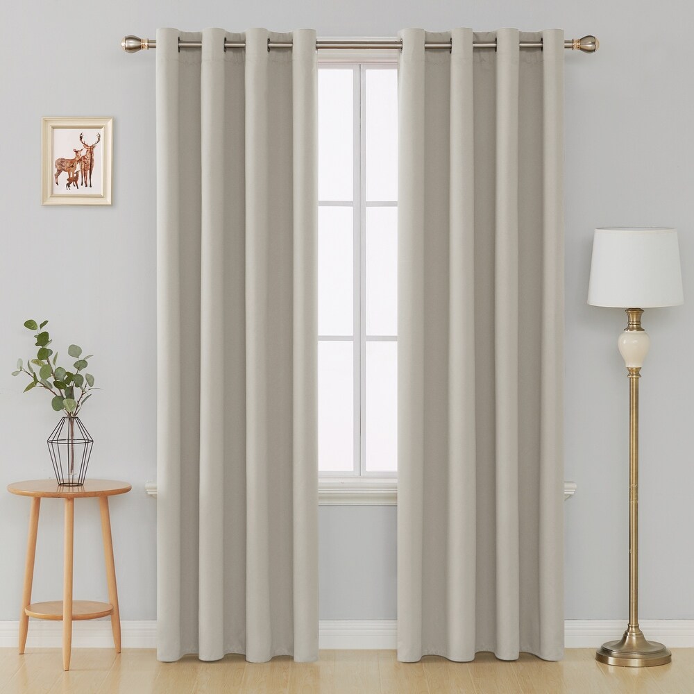 Deconovo Silver Coating Curtain Panel Pair(2 Panel)