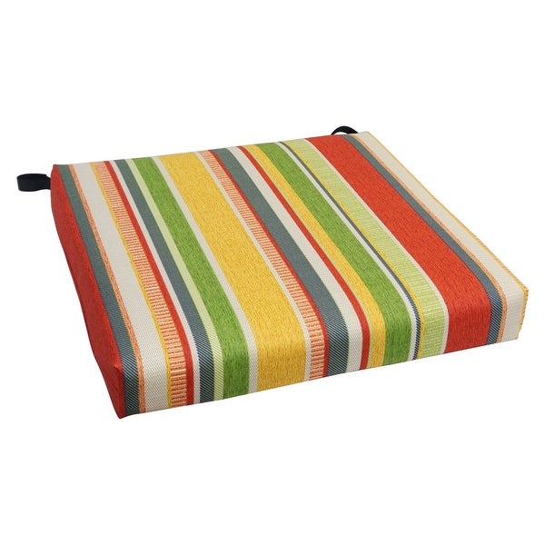 20-inch by 19-inch Patterned Outdoor Chair Cushion - 20 x 19