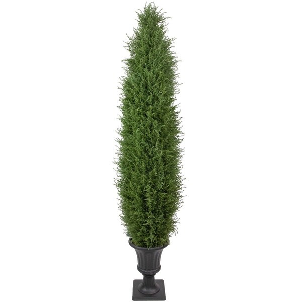 Real Touch™ Artificial Cedar Pine Arborvitae Tree in Urn Style Pot，Unlit