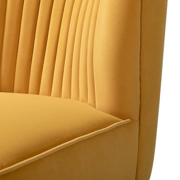 Barto Modern Velvet Tufted Side Chair with Golden Legs by HULALA HOME