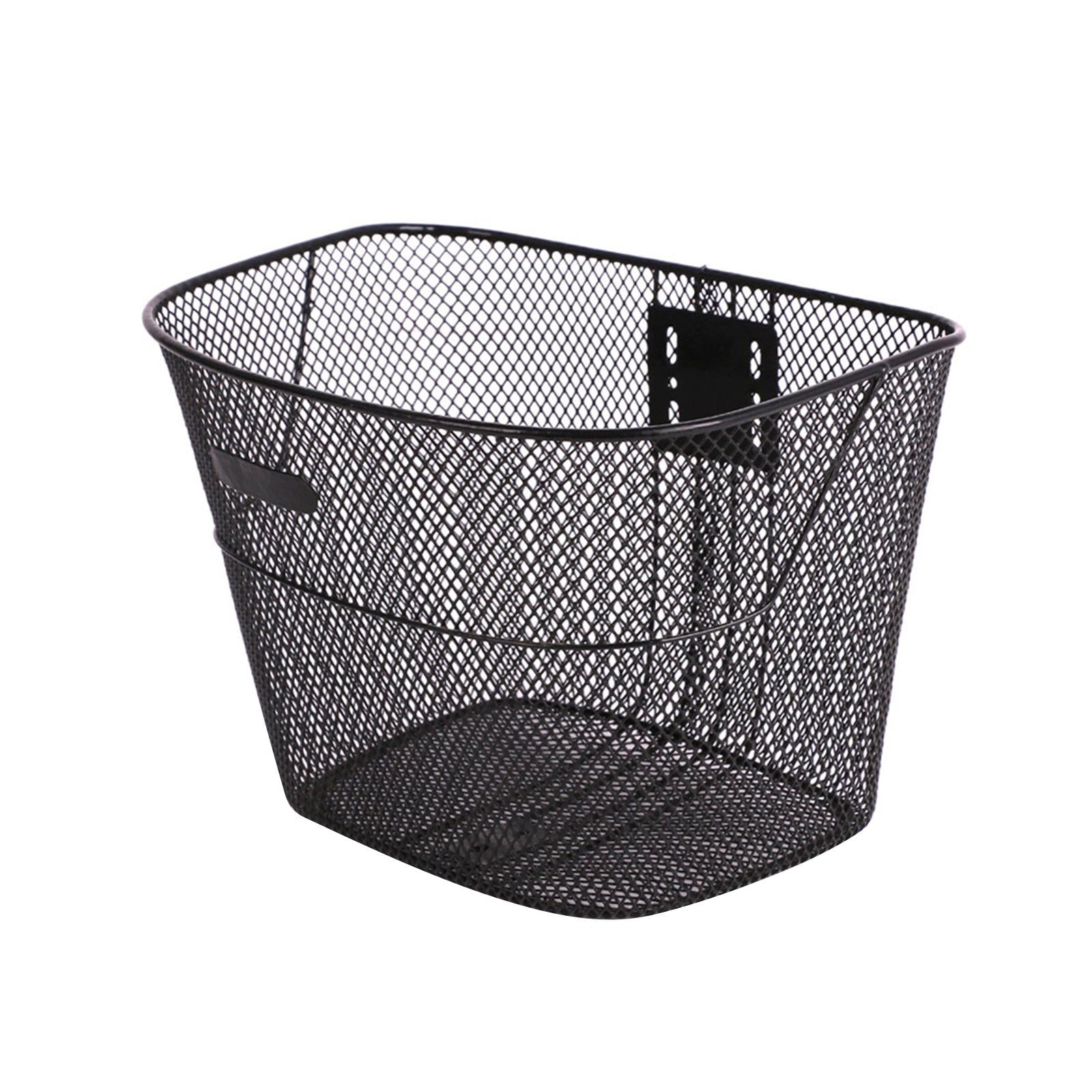 Bikes Basket Front Rear Folding Bike Wire Mesh Basket Bike Frame Basket for Women Men， Bike Pannier Basket， Pet Carrier Storage Bags