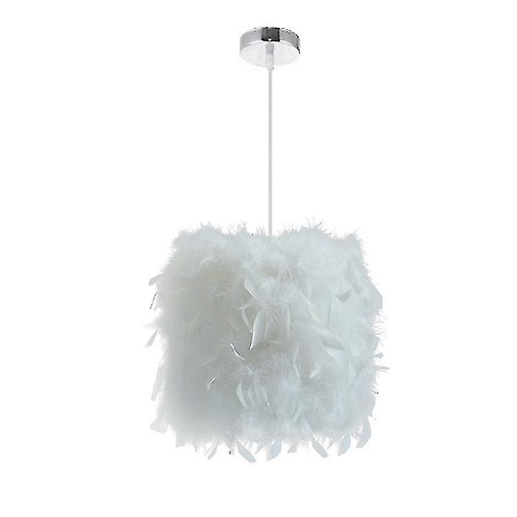 1 Feather Chandelier E27， Inner Diameter 15cm Personality Light Luxury Living Room Romantic Warm Light Bedroom Badminton