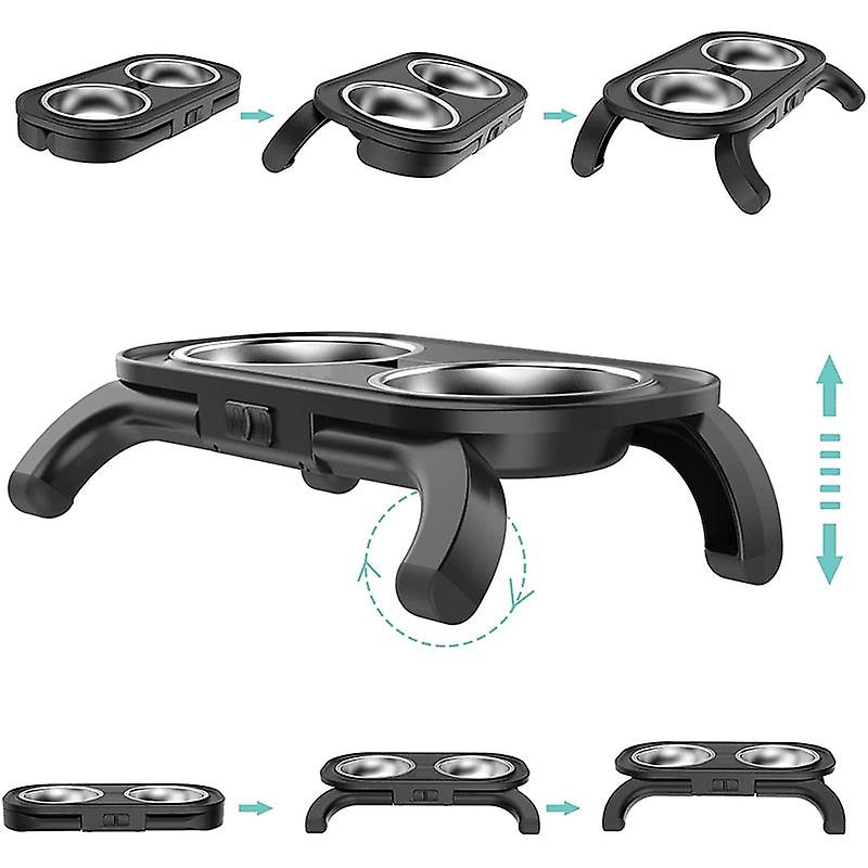 Detachable no spill elevated dog bowls