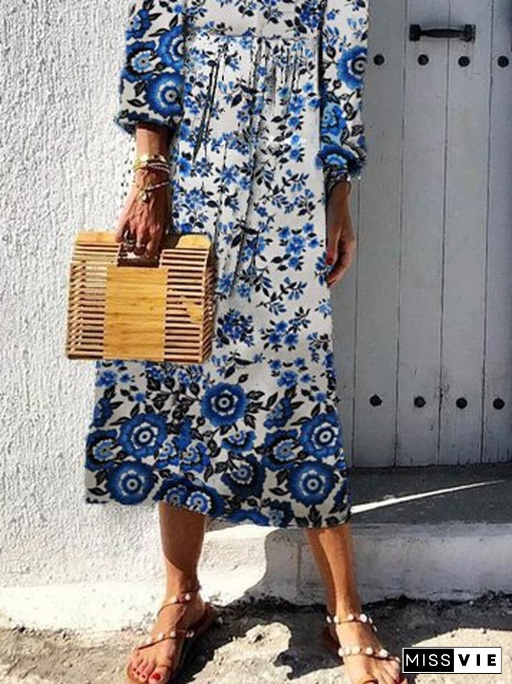 Boho Floral Weaving Dress