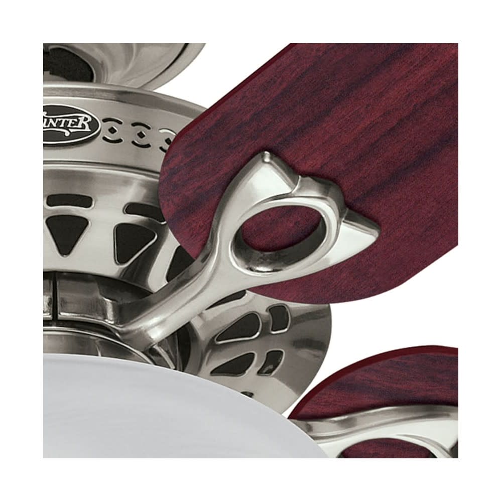 Hunter Astoria Ceiling Fan 52 Brushed Nickel Cherry/Maple ;