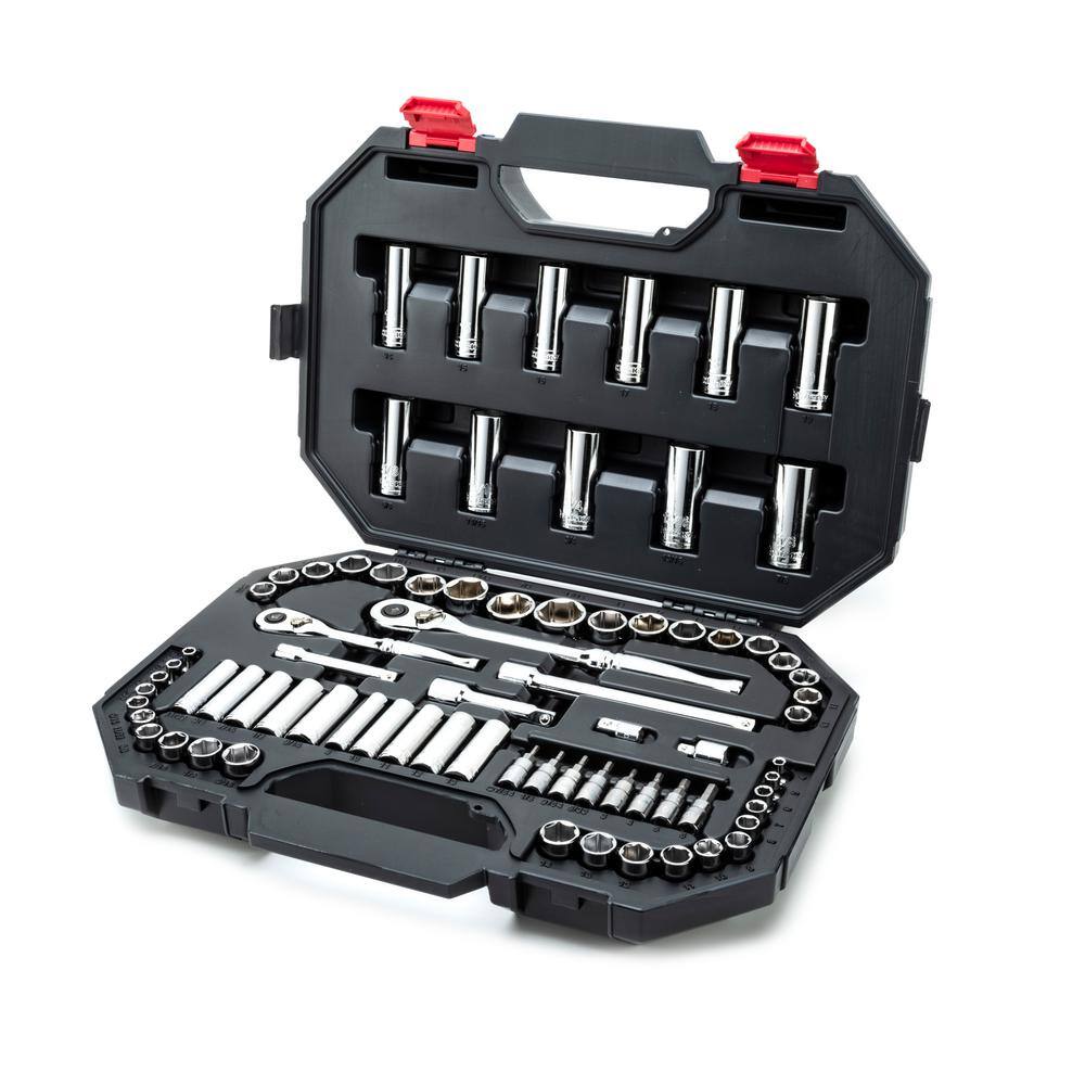 Husky 144-Position 14 in. and 38 in. Drive Mechanics Tool Set (75-Piece) H14475MTS-06