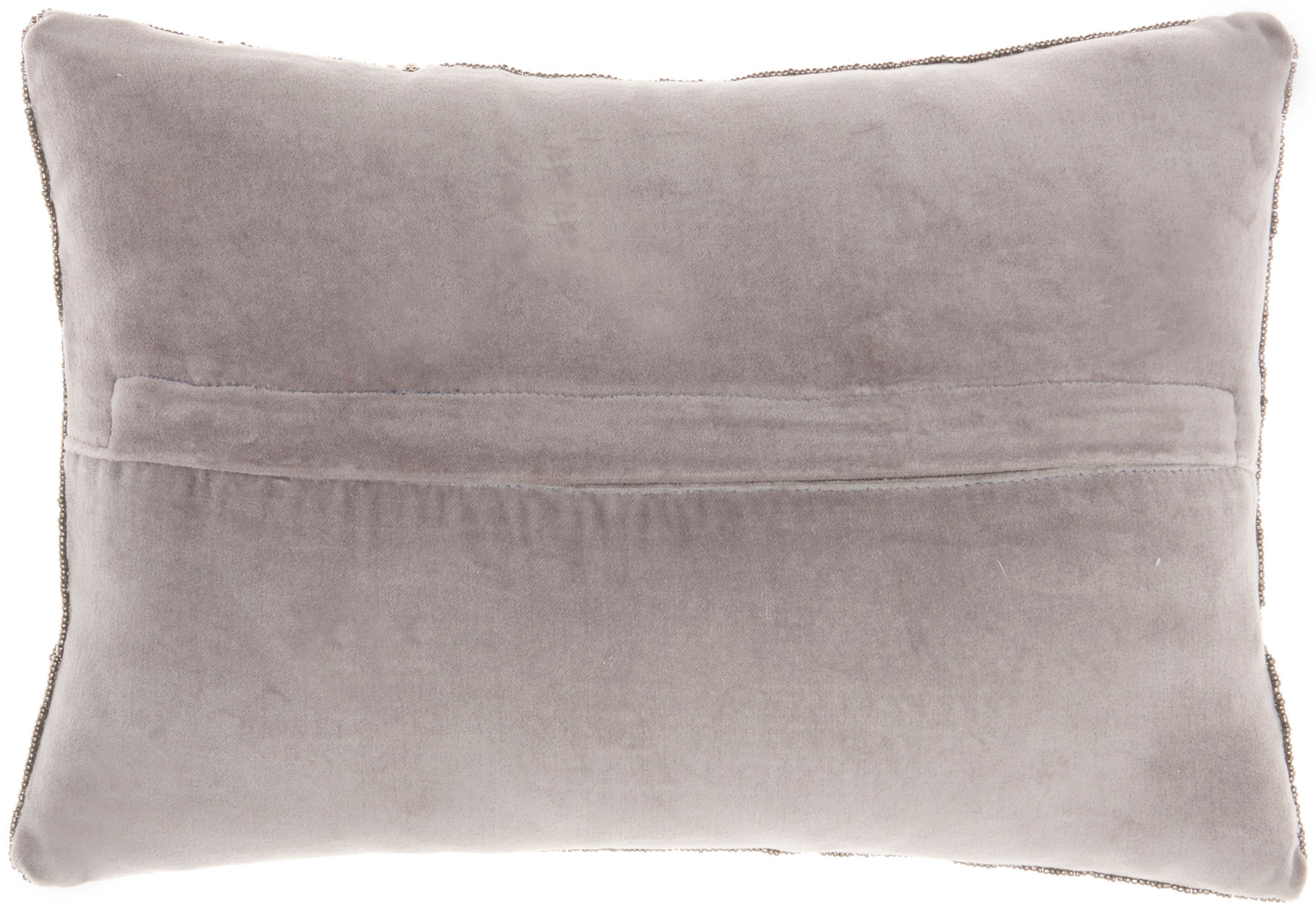 Nourison Luminescence Sweetheart Stripes Ivory/Silver Decorative Throw Pillow , 10