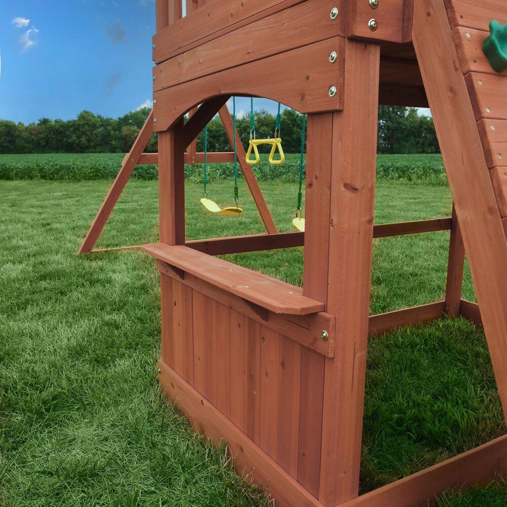 Backyard Discovery Atlantis All Cedar Wooden Swing Set 1608016BCOM