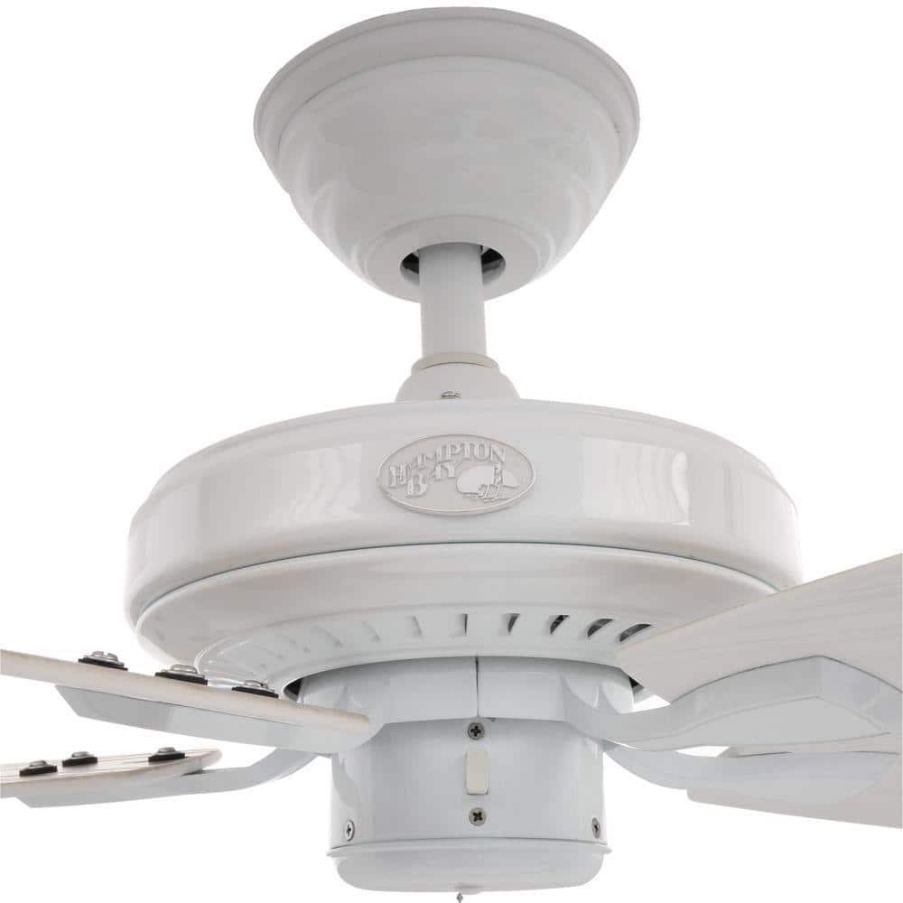 Hampton Bay Gazebo II 42 in IndoorOutdoor White Ceiling Fan