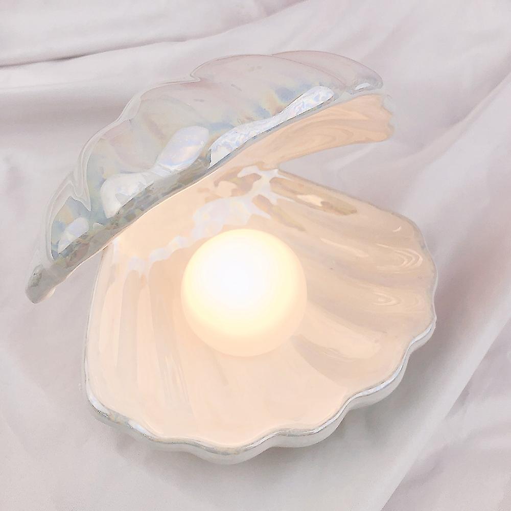 Shell Night Light Bedroom Bedside Pearl Lamp Desktop Ornament