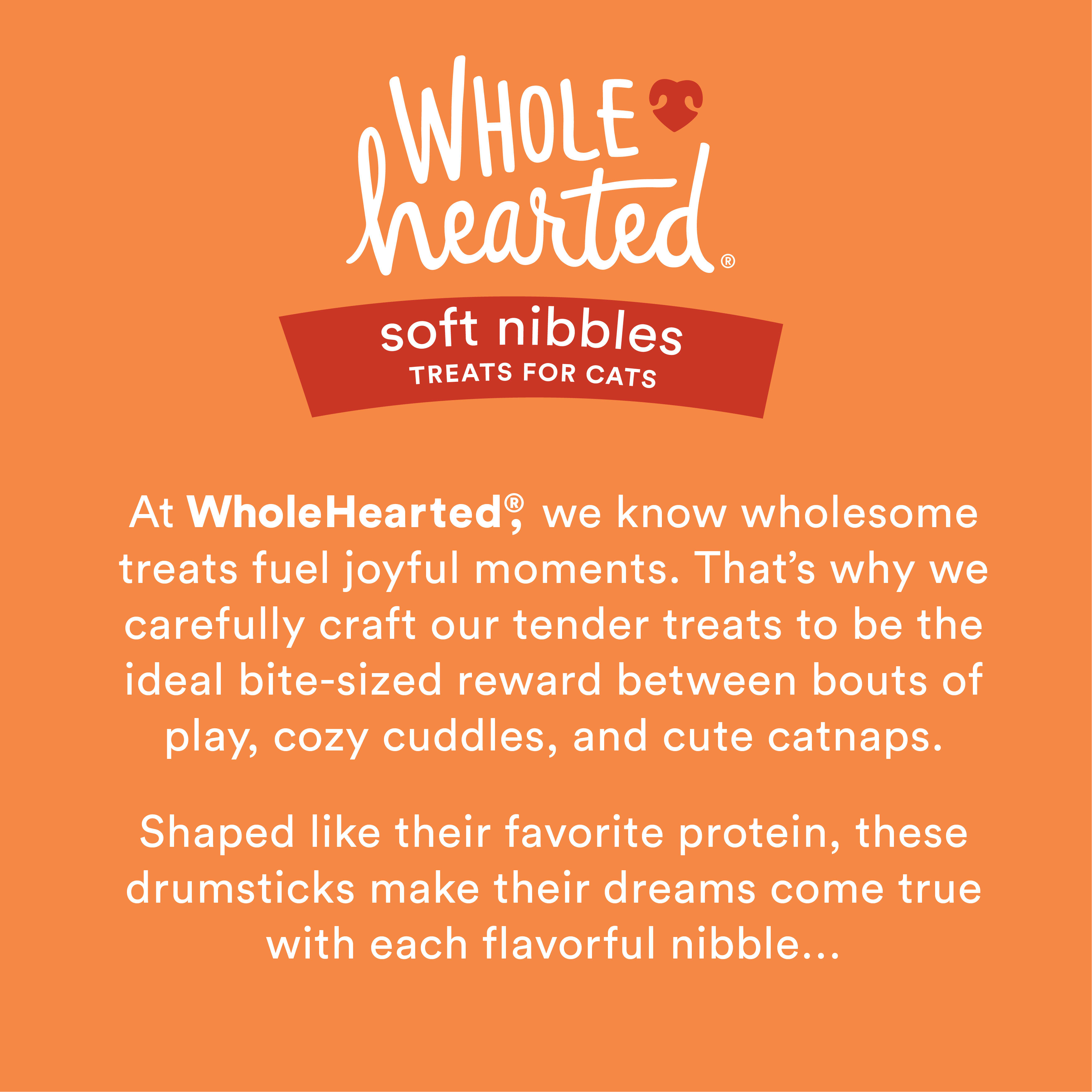 WholeHearted Savory  Tasty Soft Cat Treats - Chicken Recipe， 3 OZ