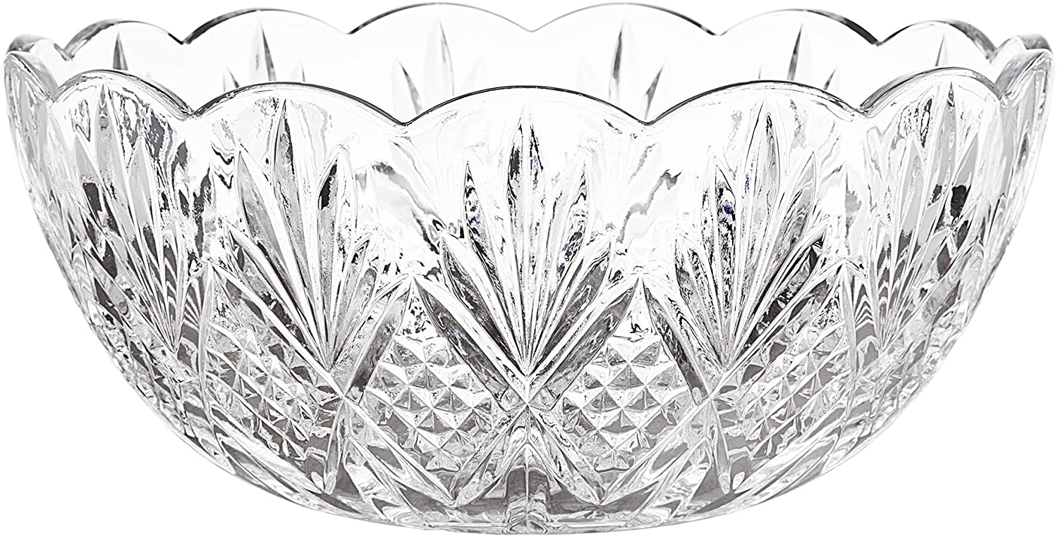 Dublin Crystal Scalloped Serving Bowl