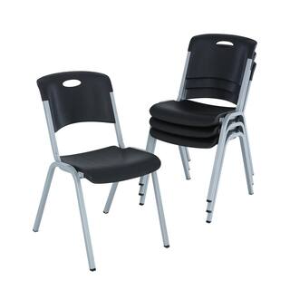 Lifetime Black Stacking Utility Chair (Set of 4) 480310