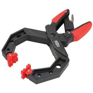 BESSEY 4 in. Capacity Square Jawed Ratcheting Hand Clamp with 3 in. Throat Depth XCRG4