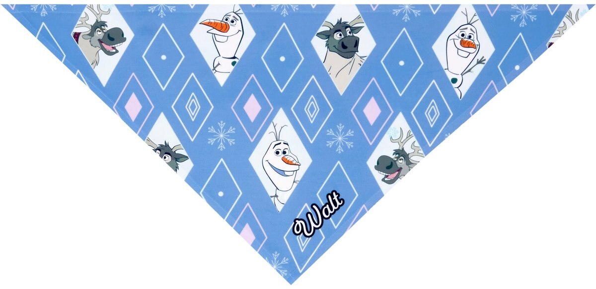 Disney Frozen's Olaf Diamond Pattern Personalized Dog and Cat Bandana