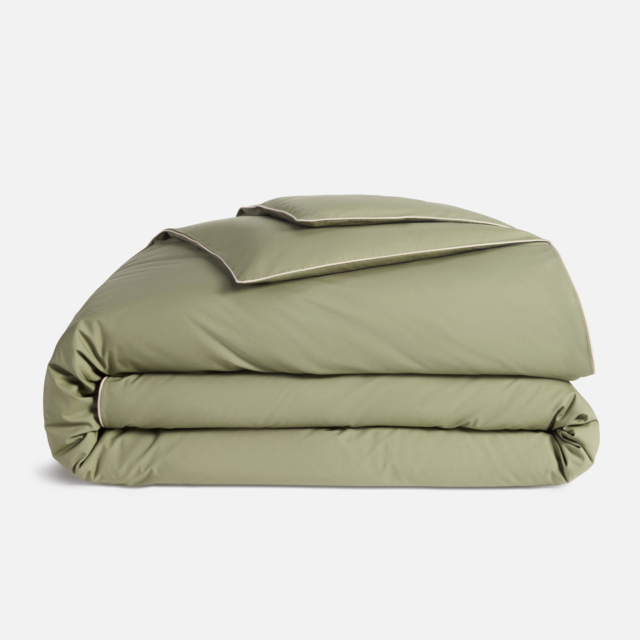 Piped Classic Percale Duvet Cover - Last Call