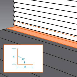 Gibraltar Building Products 4 in. x 4 in. x 10 ft. Galvanized Steel 90 L Flashing with Open Hem 10170