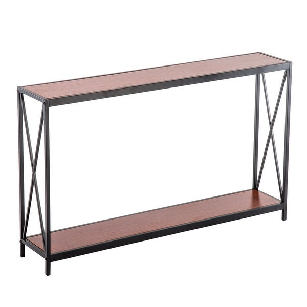 Triamine Board Cross Iron Frame Console/ Sofa Table