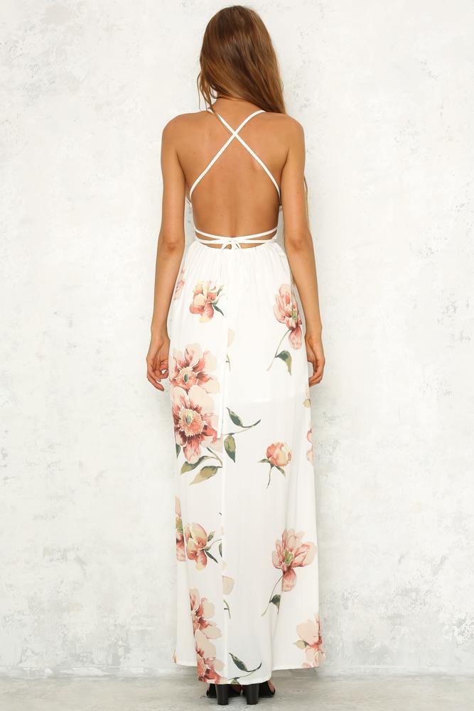 Heavens Hue Maxi Dress White