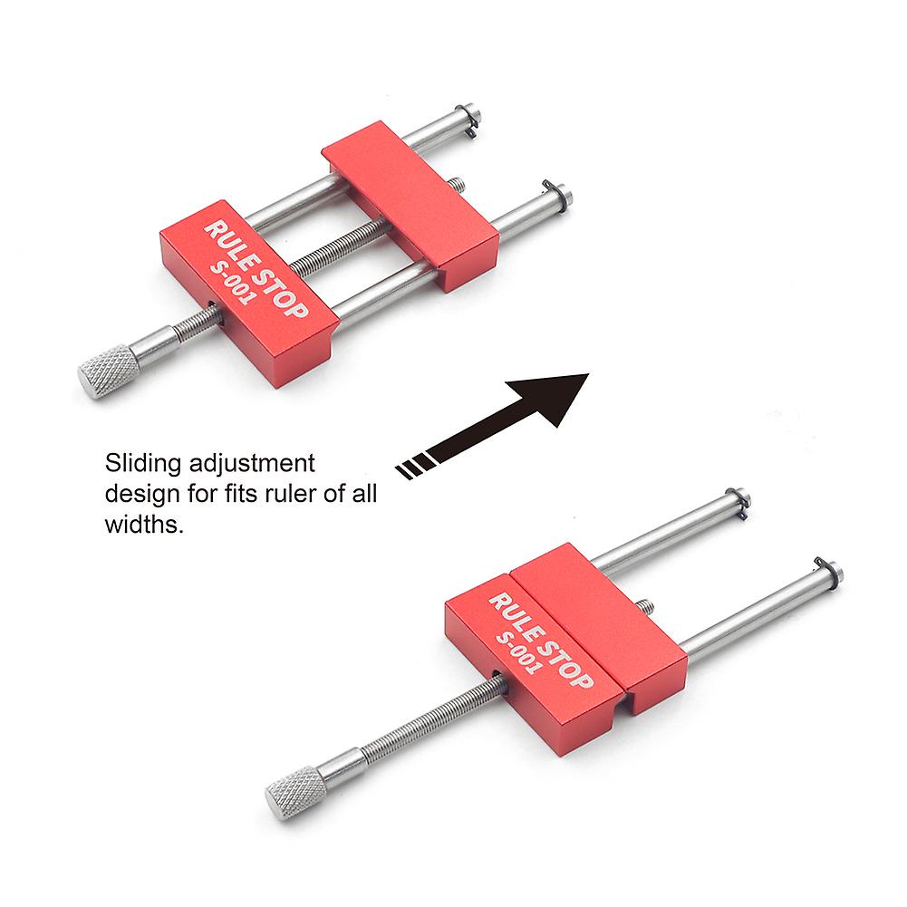 Scribing Ruler Stop Position Adjustable Scale Ruler Locator Measuring Marking Gauge Fixing Tool Woodworking Right Angle Ruler Stopper