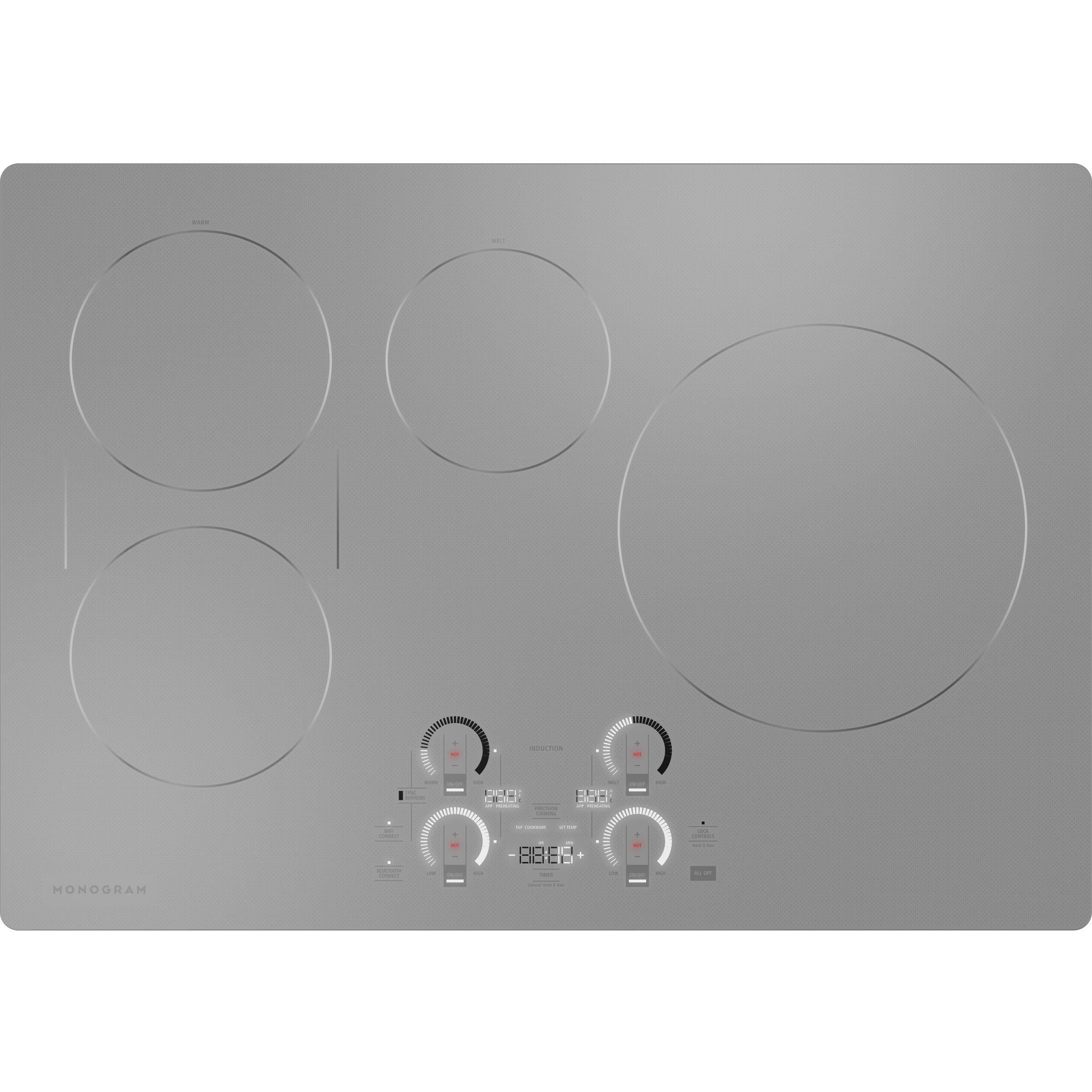 Monogram 30-inch Built-In Induction Cooktop with Wi-Fi Connect ZHU30RSTSS