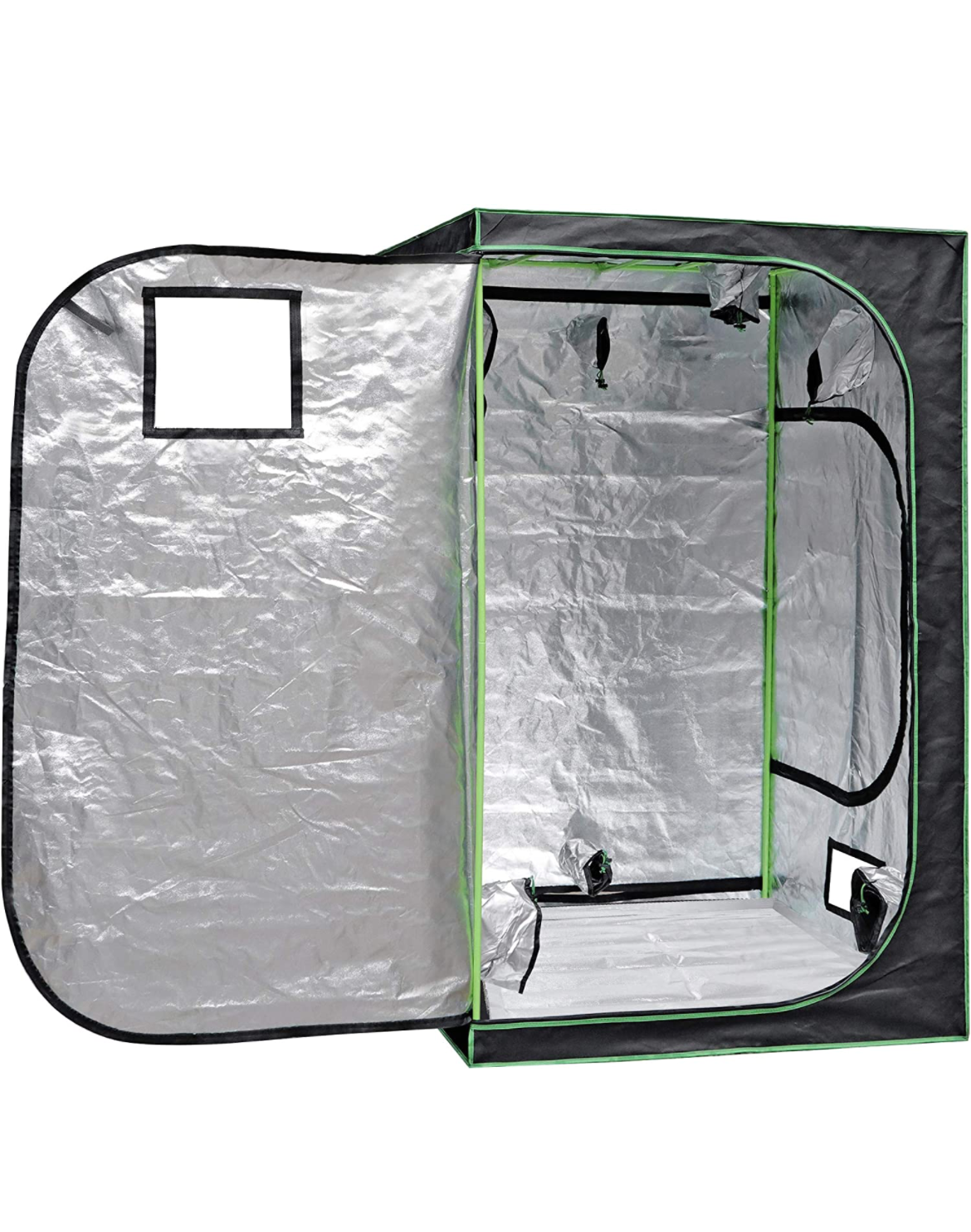 Quick Hydro Grow Tent 48”x48”x80” Hydroponic Oxford 600-D Grow Tent with Observation Window and Floor Tray for Indoor Growing