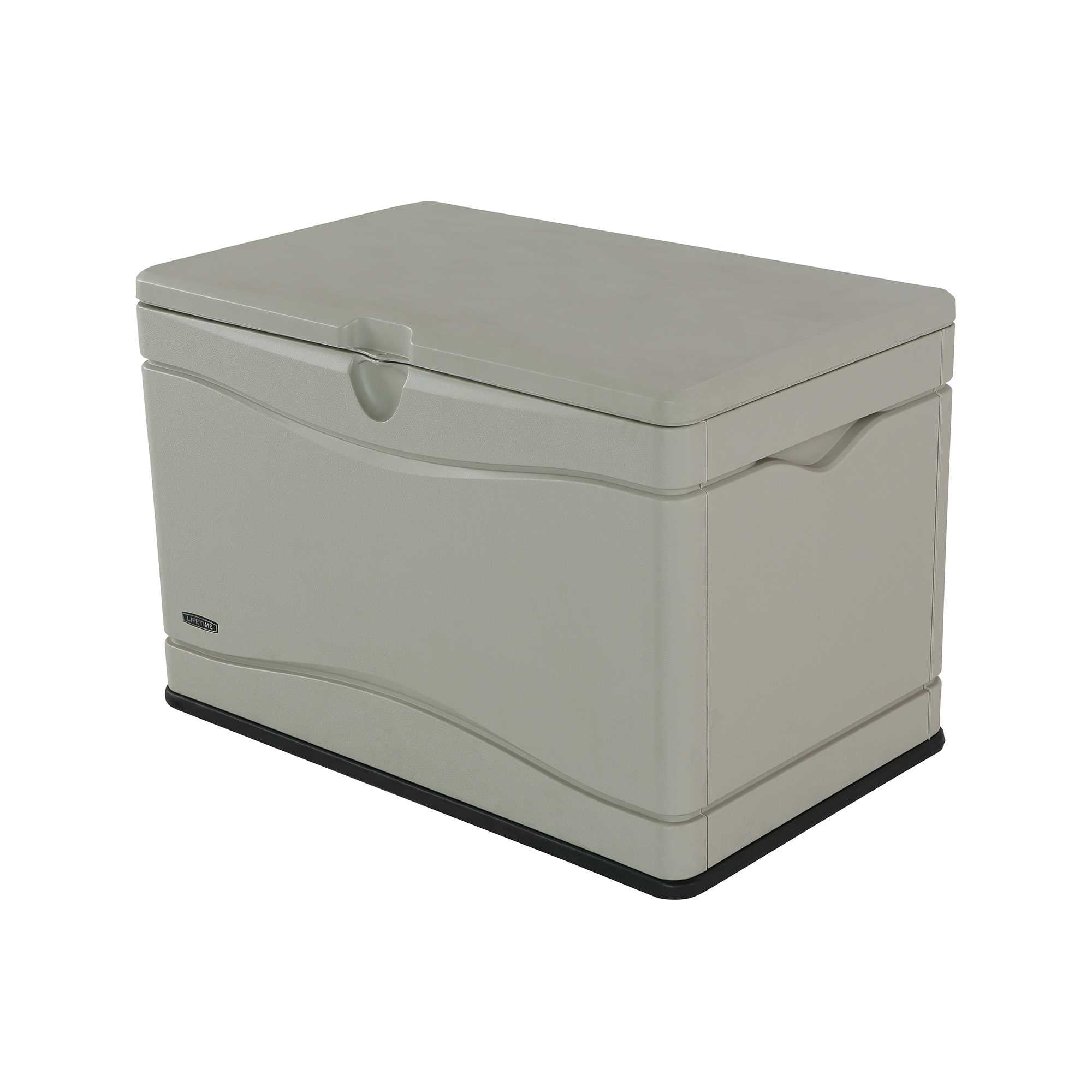 Lifetime Heavy-Duty 80 Gallon Plastic Deck Box, Beige