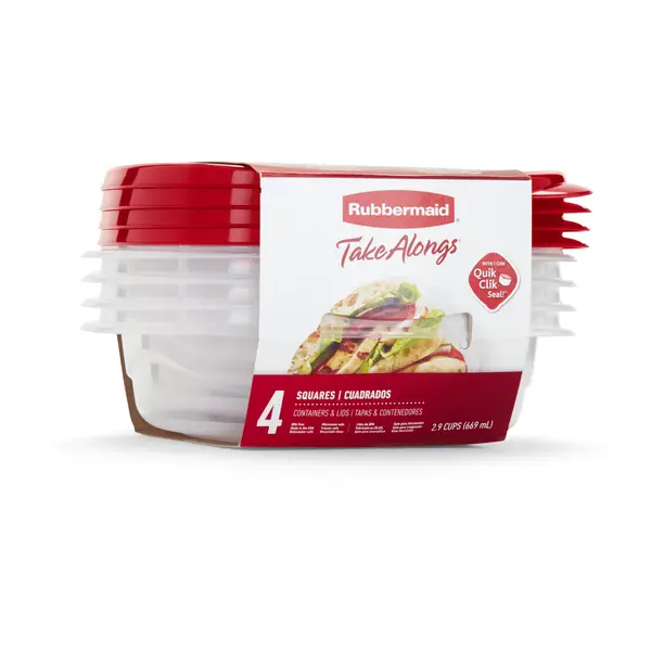 Rubbermaid 4-Pack Square TakeAlongs