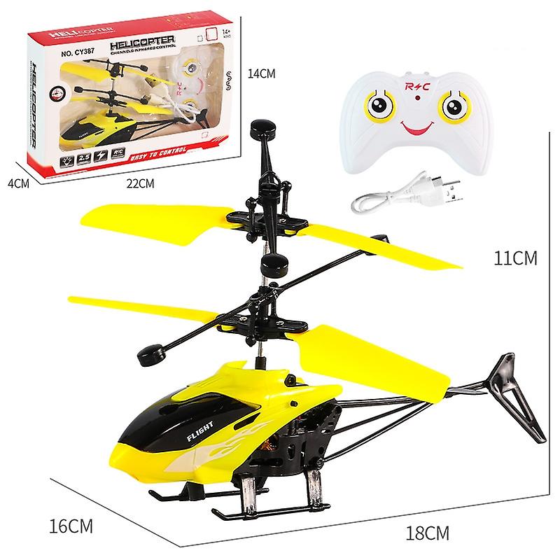 Helicopter With Radio Remote Control And Hand Sensor Rechargeable Helicopter 2 In 1 Toys With 3d Light Toys For Kids