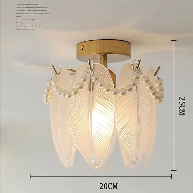 LED Ceiling Lights Glass Metal 20 cm Ceiling Lights E12/E14 Modern Style Classic Novelty Warm White 110-240V