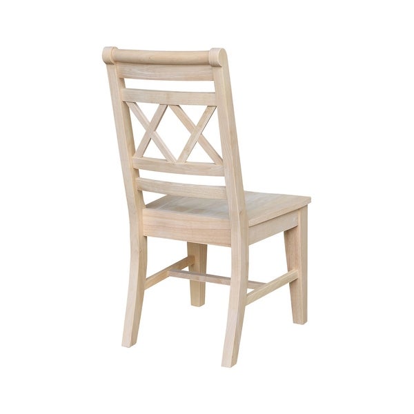 Double X-Back Chair， Set of Two