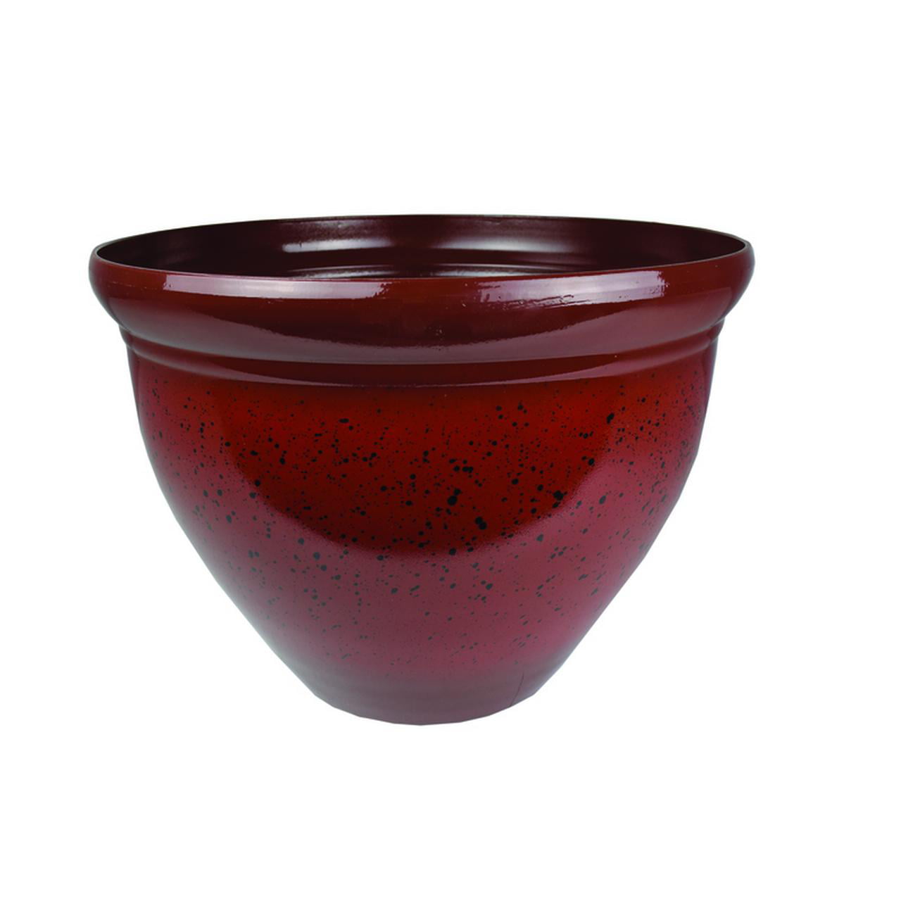 Akro Mils PZA160Y35 16" Warm Red Speckle Pizzazz Planter