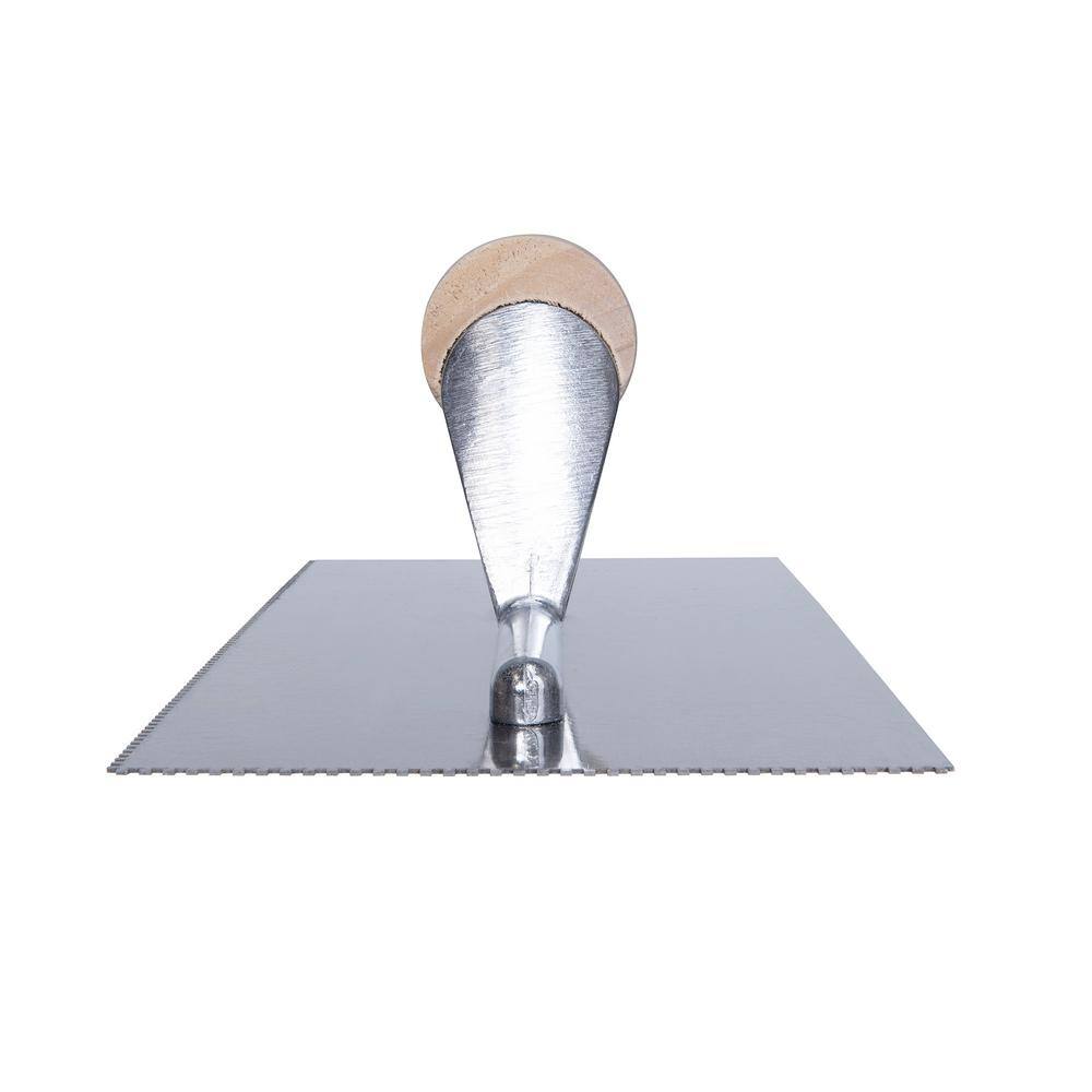 ROBERTS 116 in. x 116 in. x116 in. Square Notch Pro Vinyl Flooring Trowel with Wood Handle 49768