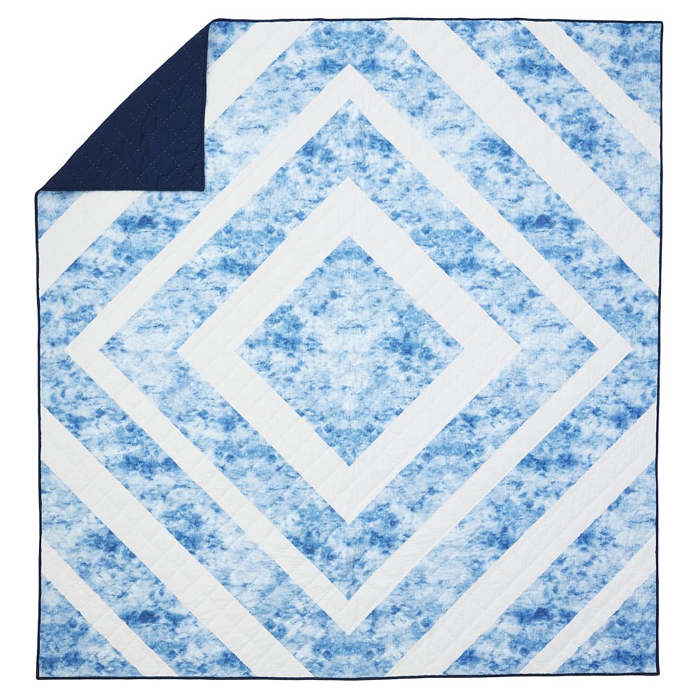 Lands' End Kids Cotton Tie Dye Patchwork Quilt or Pillow Sham