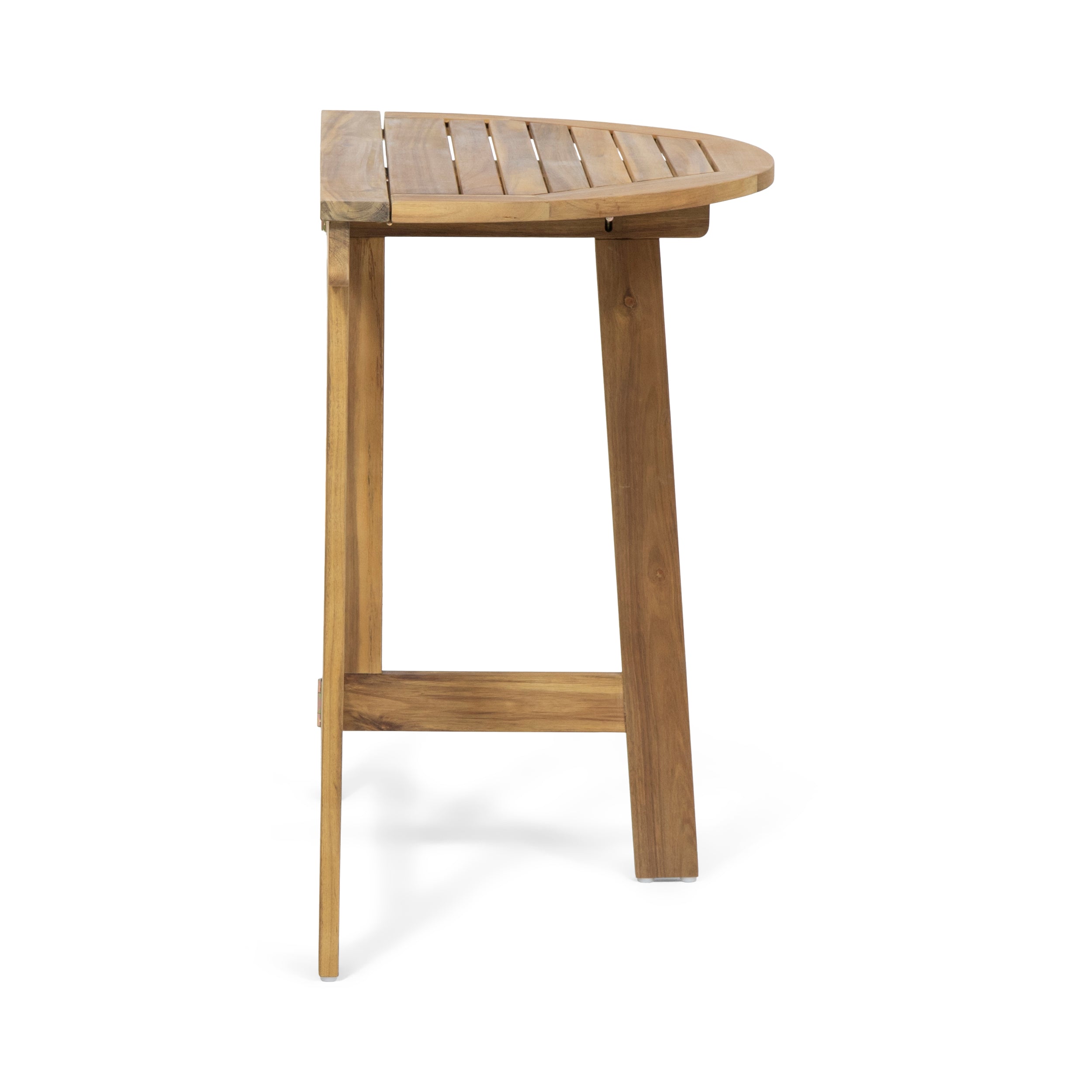 Sophia Outdoor Half-Round Acacia Wood Bistro Table