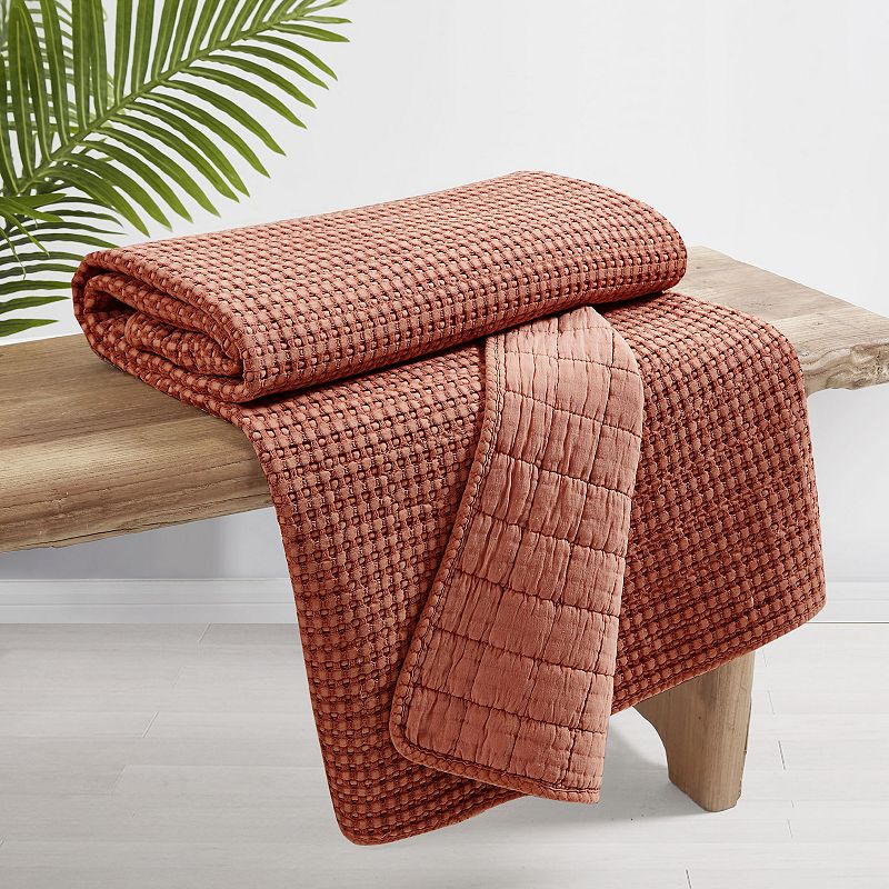 Levtex Home Mills Waffle Adobe Quilted Throw