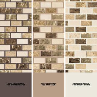 Jeffrey Court Molten 11.875 in. x 11.25 in. Interlocking Cream GlassCream and Emperador Marble Mosaic Tile (.927 sq. ft.Each) 99481