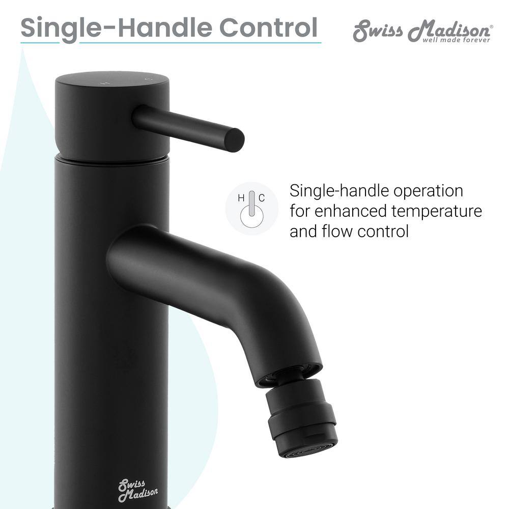 Swiss Madison Ivy Single-Handle Bidet Faucet in Matte Black SM-DF81MB