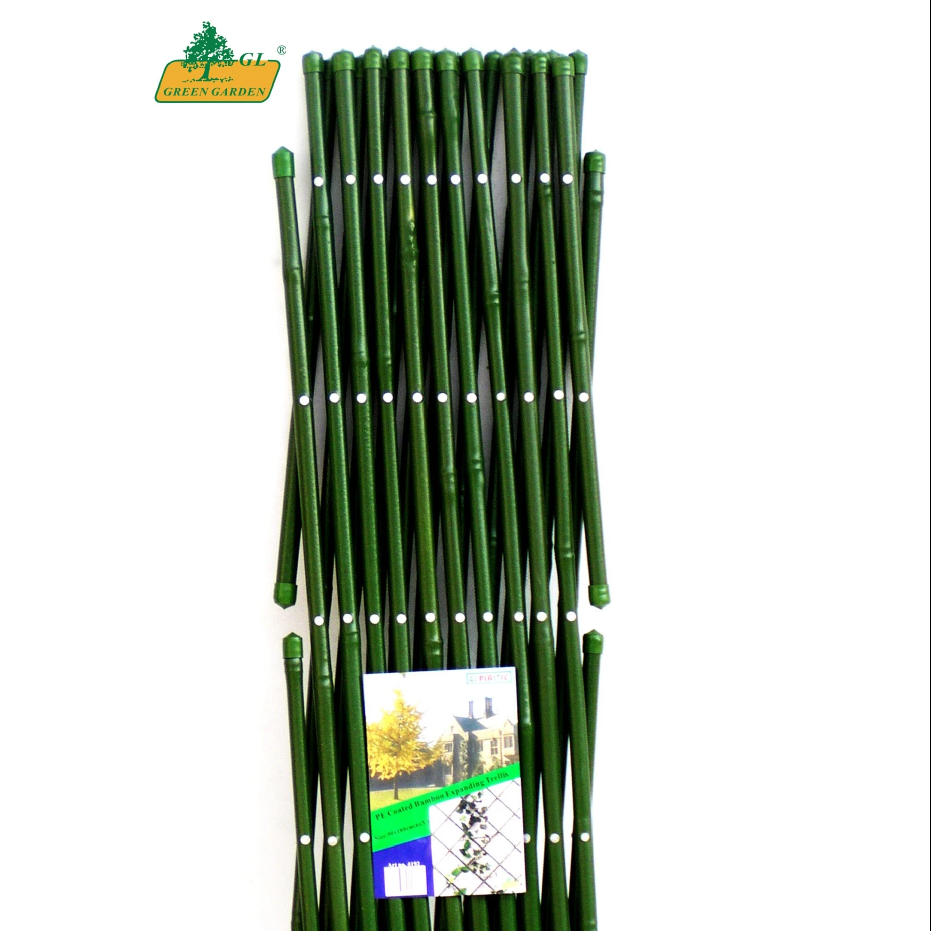 Top Quality Customized New style Dual Use PE Coated Bamboo Expanding Trellis