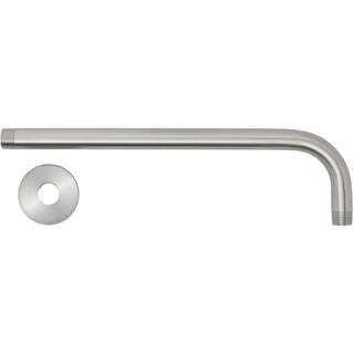 Glacier Bay 12 in. Raincan Shower Arm and Flange in Brushed Nickel 3075-508