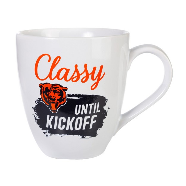 Evergreen Chicago Bears Ceramic Cup O x27 java 17oz Gift Set